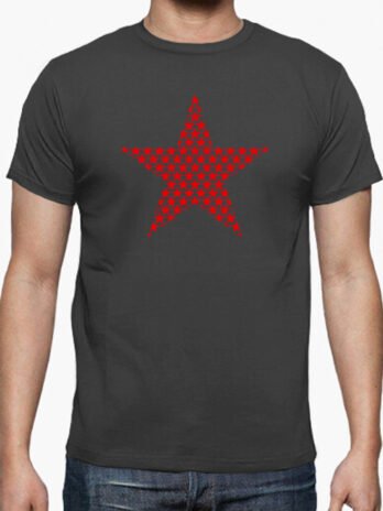 Camiseta hombre manga corta con estrella 5 puntas