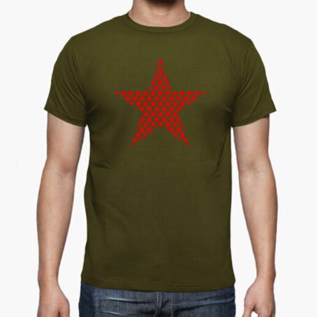 Camiseta Hombre Manga Corta Estrella 5 Puntas