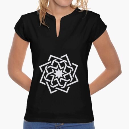 Camiseta Mujer Cuello Mao Estrella 8 Puntas