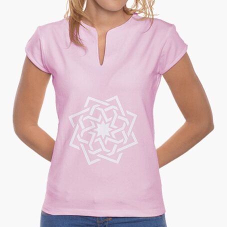 Camiseta Mujer Cuello Mao Estrella 8 Puntas