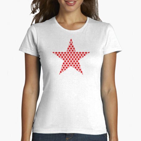 Camiseta Mujer Manga Corta Estrella 5 Puntas