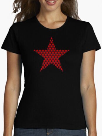 Camiseta mujer manga corta con estrella 5 puntas