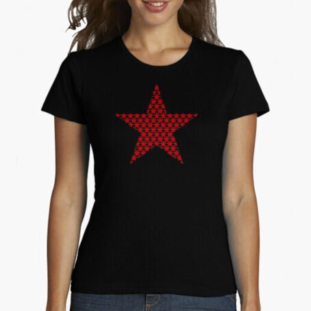 Camiseta Mujer Manga Corta Estrella 5 Puntas