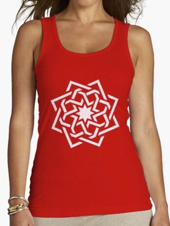 Camiseta mujer sin mangas estrella 8 puntas