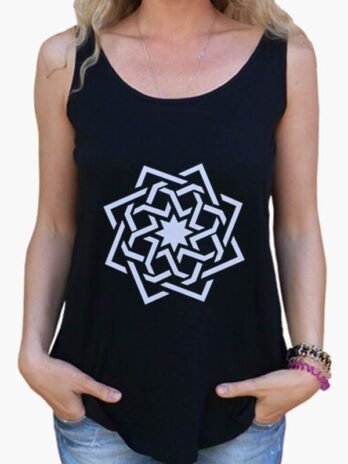 Camiseta tirantes para mujer con estrella 8 puntas