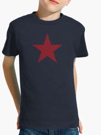 Camiseta de manga corta para niño con estrella 5 puntas