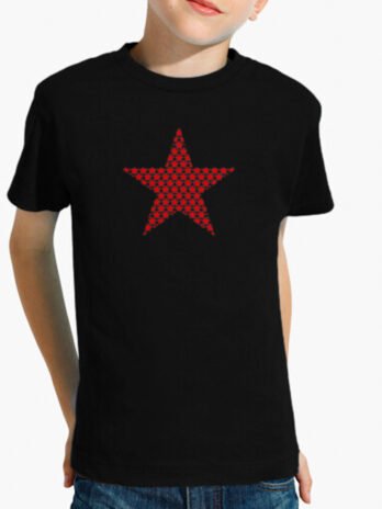 Camiseta de manga corta para niño con estrella 5 puntas